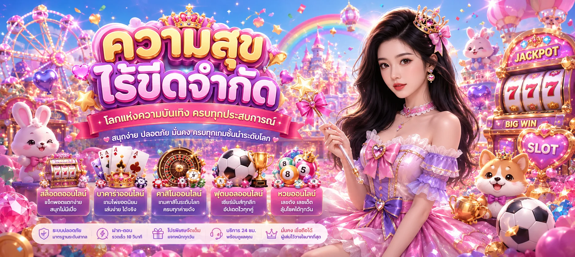บรรยากาศเกมคาสิโนออนไลน์และสล็อตเว็บตรงบน LUCKYWIN